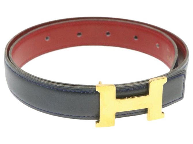 Hermès Hermes Belt Navy blue Leather  ref.239166