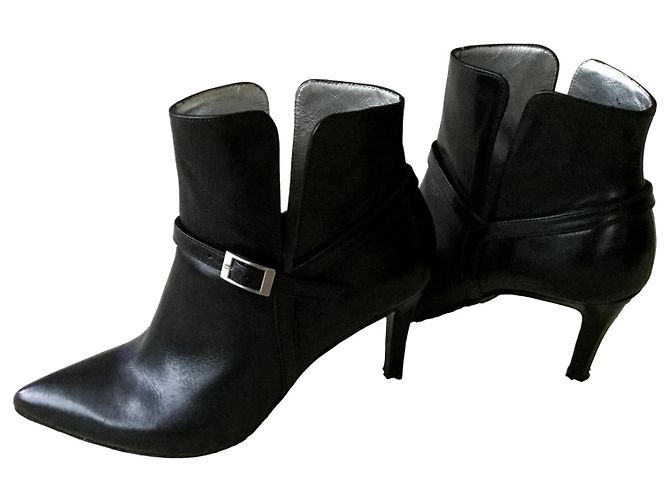 Botas de piel negras Free Lance 37 Negro