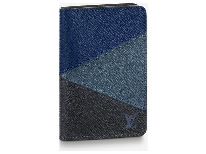 Louis Vuitton LV pocket organiser new Blue Leather  ref.239237