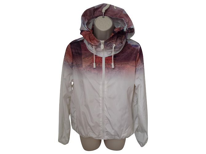 Gertrude Langarm Windjacke Weiß