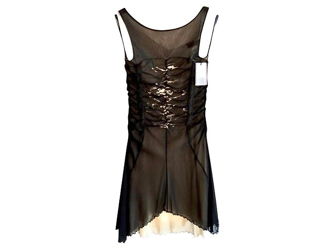 Autre Marque Vestido de cóctel Sonia Fortuna Firenze Negro Crema
