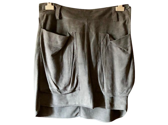 Autre Marque GUNEX, Saia de camurça italia Taupe
