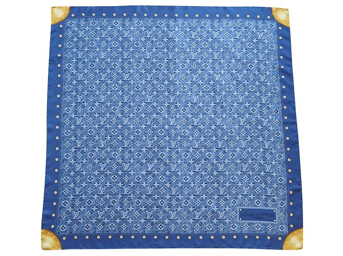 Louis Vuitton Sciarpe di seta Blu