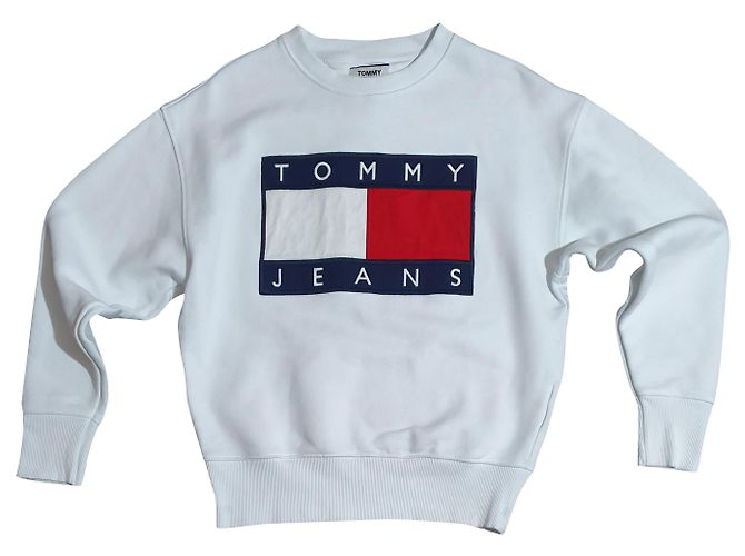 Tommy Hilfiger Tommy Jeans Oversize weißer Baumwollpullover Mehrfarben