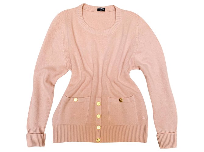 Chanel Lucky charms long cashmere sweater Pink  ref.239395