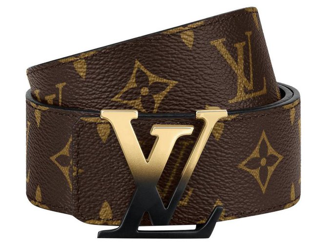 Louis Vuitton Logo spray ceinture LV Marron  ref.239407