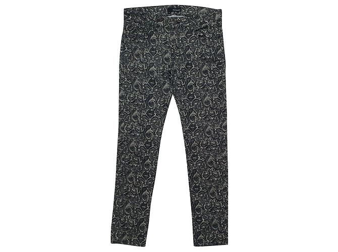Vaqueros corte corto The Kooples Negro Blanco Gris Multicolor