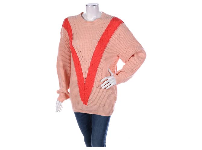 Suéter Dagmar Rosa Coral de Alpaca e Lã