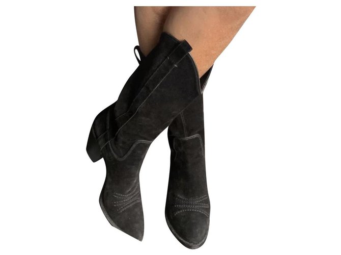 Dior Ankle Boots Black Deerskin  ref.239441