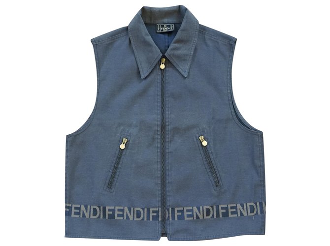 Fendi Coats, Outerwear Brown Cotton  ref.239450