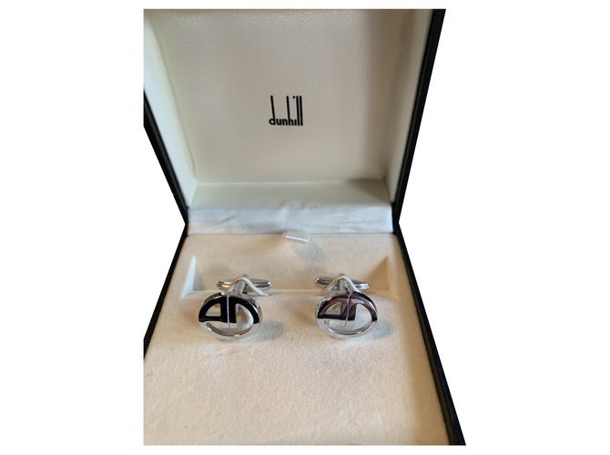 Alfred Dunhill Cufflinks Silvery Silver  ref.239535