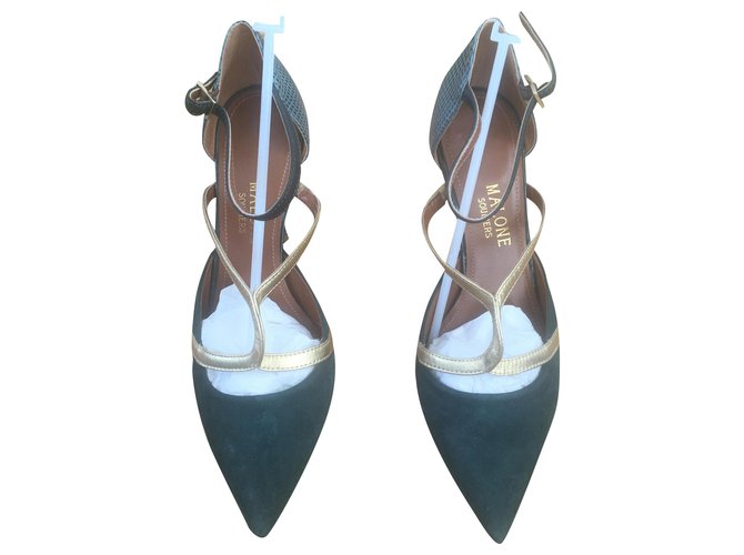 Autre Marque Classic extraordinary pumps Green Leather  ref.239562