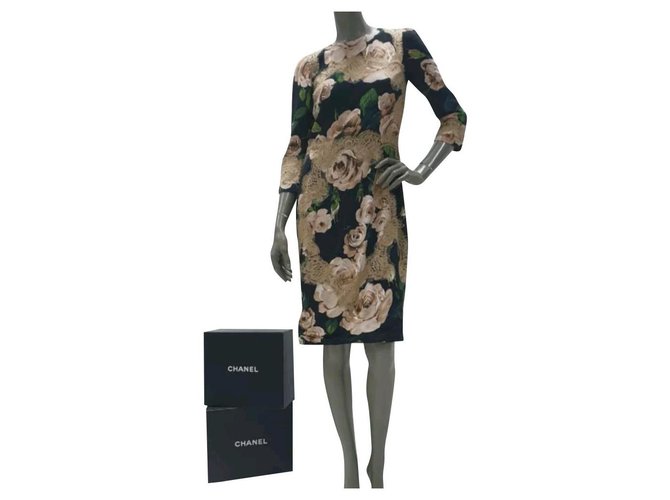 DOLCE & GABBANA  Lace Floral Dress Sz.42 Multiple colors Silk  ref.239610