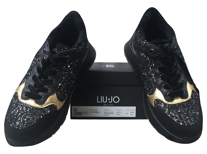 Liu.Jo Sneaker aus schwarzem Leder