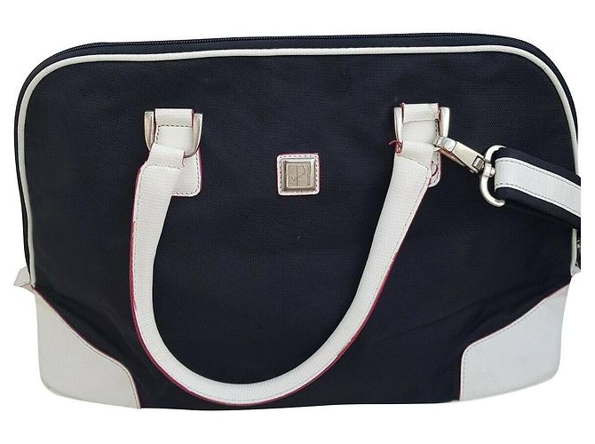 Diane Von Furstenberg DvF Randa Wochenendtasche Weiß Marineblau