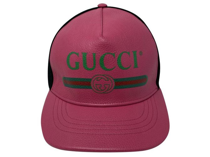 gucci hat leather