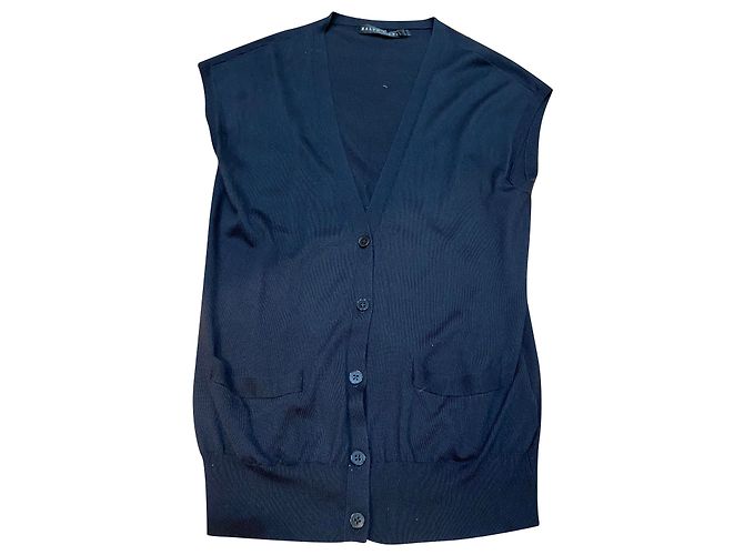 Ralph Lauren Ärmellose Strickjacke aus Kaschmir Schwarz