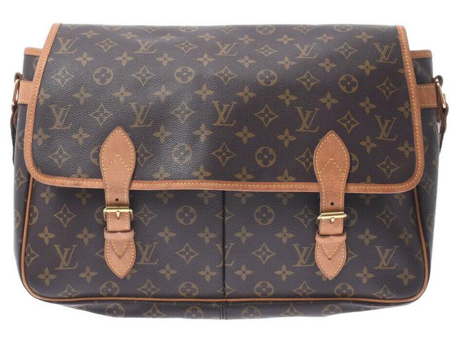 Louis Vuitton Gibecière Brown Cloth  ref.239860