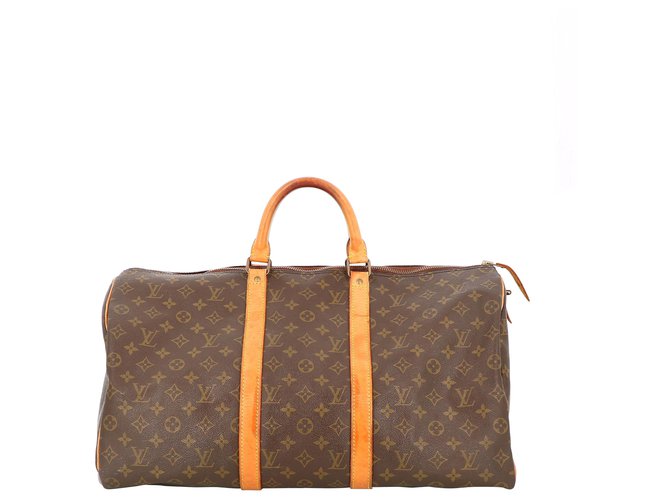 Louis Vuitton Keepall 50 Brown Cloth  ref.239884
