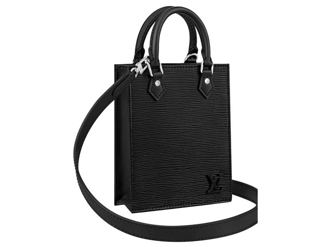 Louis Vuitton Sac Plat Small Model Shoulder Bag in Black, White and