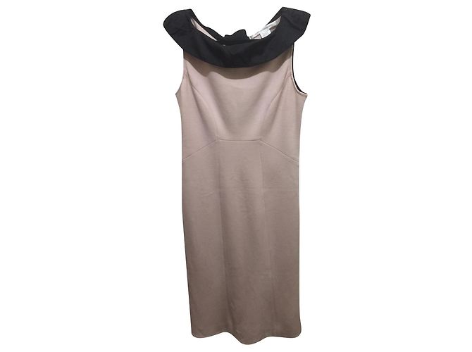 Diane Von Furstenberg DvF Stiefmütterchen Kleid rosa und schwarz Pink
