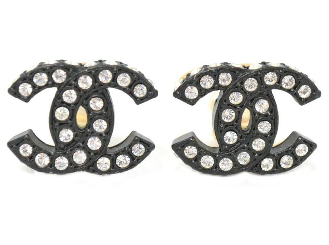 Chanel earring Black Metal  ref.239972
