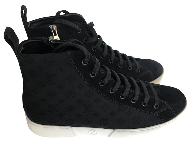 Louis Vuitton Stellar Sneaker Schwarz Leder  ref.239983
