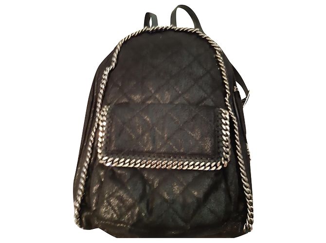 Stella Mc Cartney Mochila Stella McCartney Falabella Preta Preto