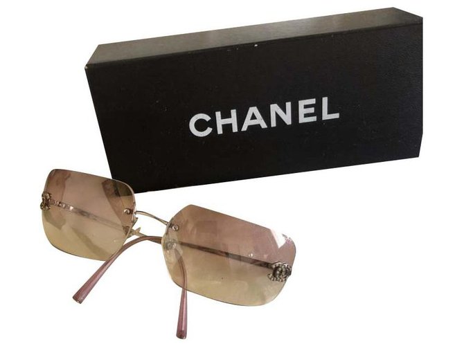 Chanel Gafas de sol Rosa Metal  ref.240099