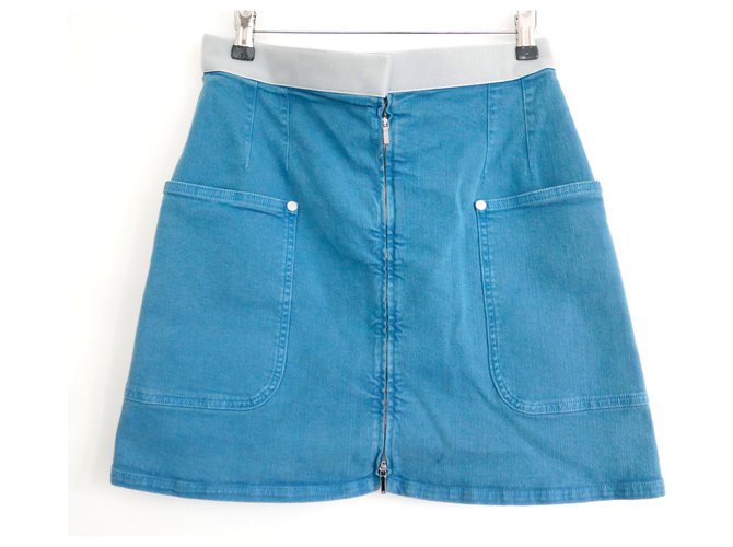 Chanel SS17 Denim skirt Blue  ref.240165