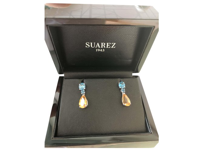 Autre Marque earrings Turquoise Steel  ref.240170
