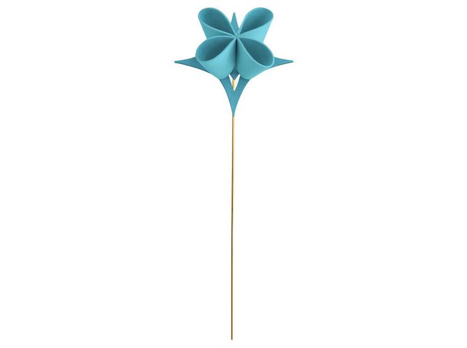 Louis Vuitton Fleur Origami LV Turquoise Cuir Bleu  ref.240188