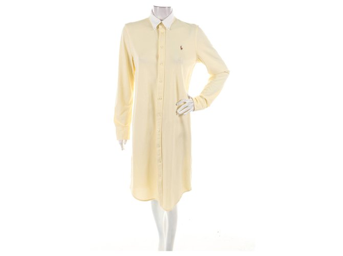 Ralph Lauren Dresses Yellow Cotton  ref.240198