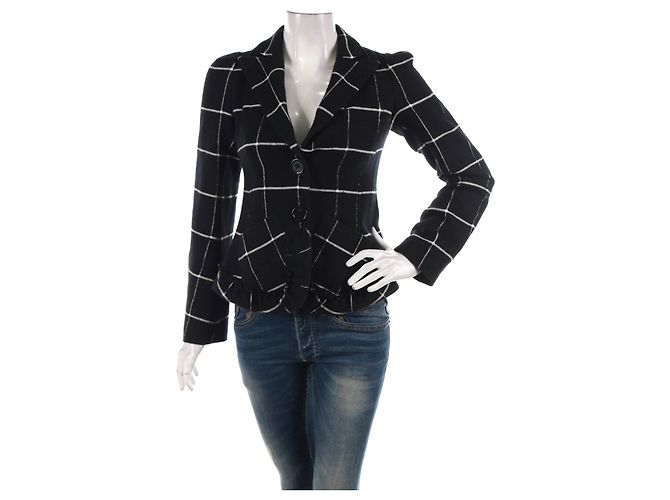 Sonia By Sonia Rykiel Wollblazer Schwarz Weiß