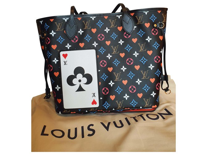 Colección Louis Vuitton Neverfull Game On Negro Cuero  ref.240230