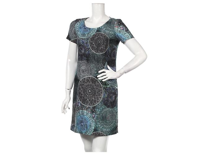 Autre Marque PIU & PIU Kleid Mehrfarbig Polyester Mehrfarben