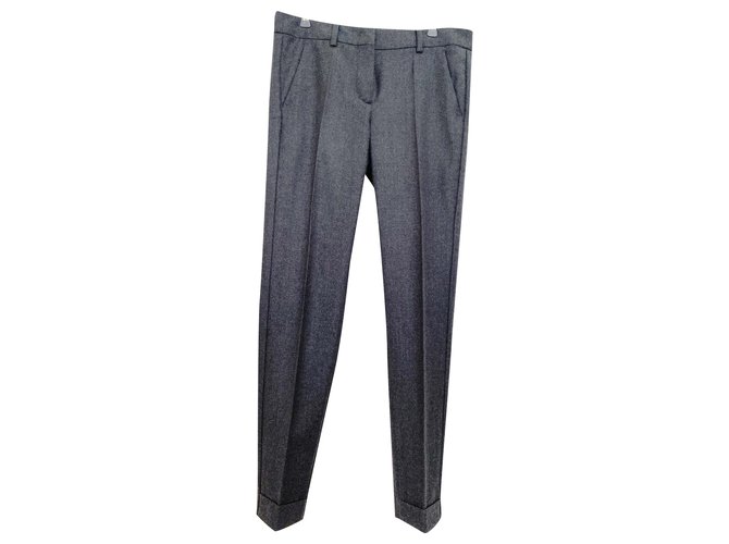 Sportmax Pants, leggings Grey Wool  ref.240232
