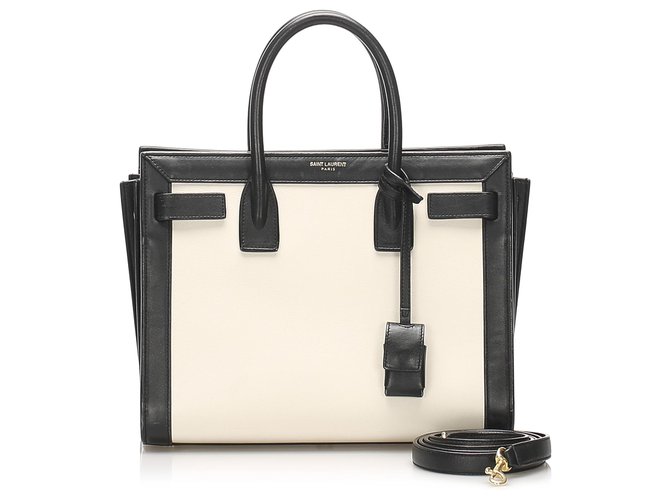 saint laurent black and white bolsa