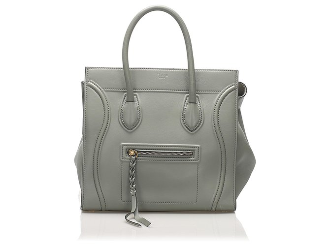 Céline Celine Gray Phantom Leather Handbag Grey Pony-style calfskin  ref.240349