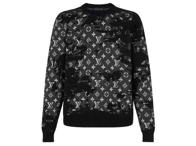 Louis Vuitton RARE Retro Patches Jumper Black Wool ref.848333 - Joli Closet