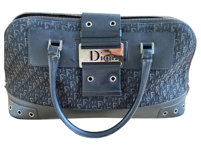 DIOR handbag Black Cloth  ref.240403