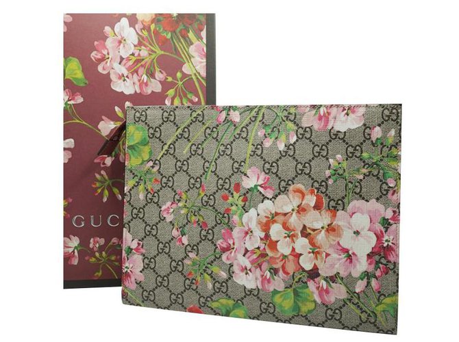 Porta cosmetici grande Gucci GG Blooms Rosa Pelle  ref.240496