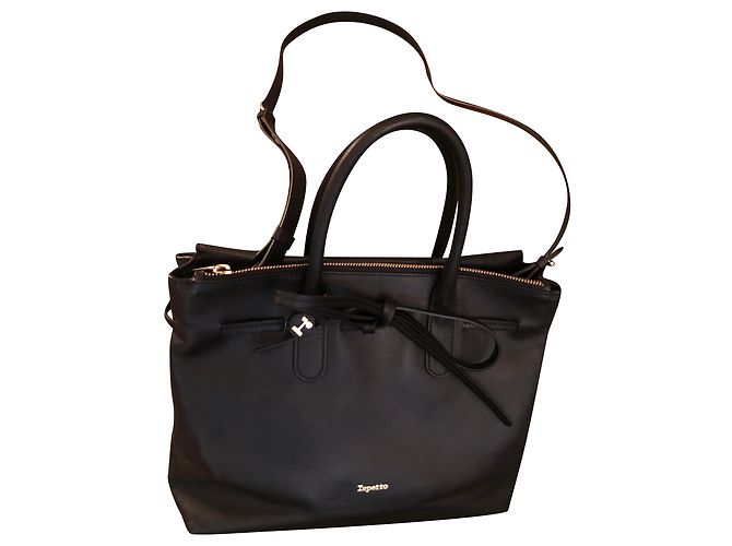 Borsa a mano Repetto in pelle nera Nero