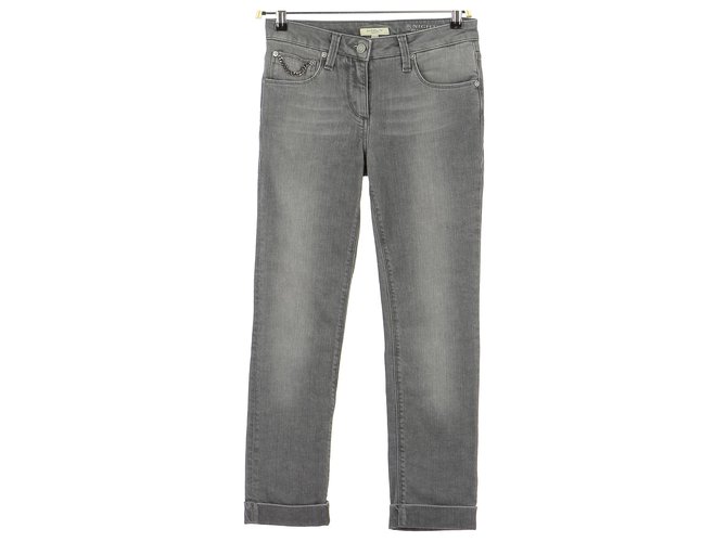 Burberry Jeans Coton Gris  ref.240615