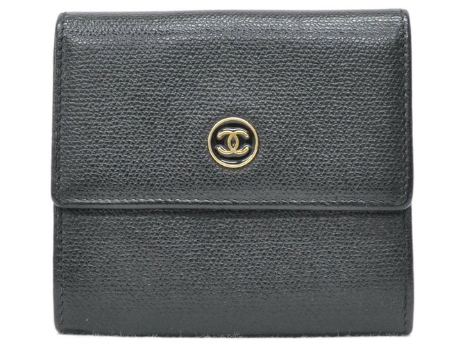 Billetera de Chanel Negro Cuero  ref.240630