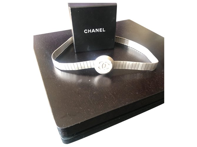 Chanel Stahlgürtel Silber  ref.240656