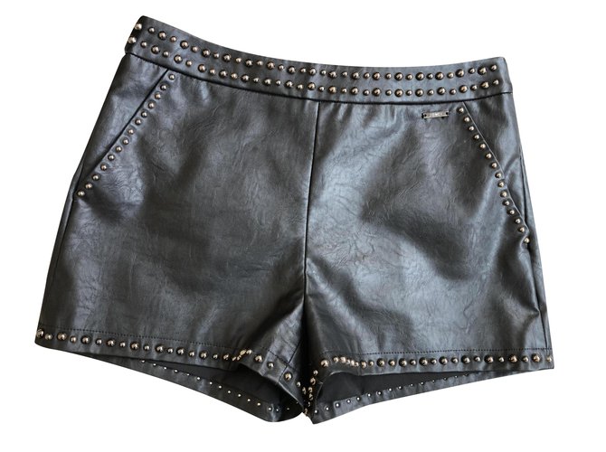 Liu.Jo Leather shorts Black  ref.240666
