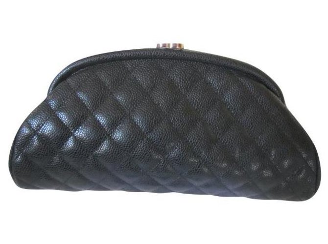 Chanel Timeless clutch Black Leather ref.240672 - Joli Closet