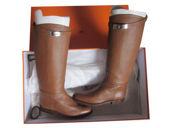 Kelly Hermès Jumping Brown Leather  ref.240685