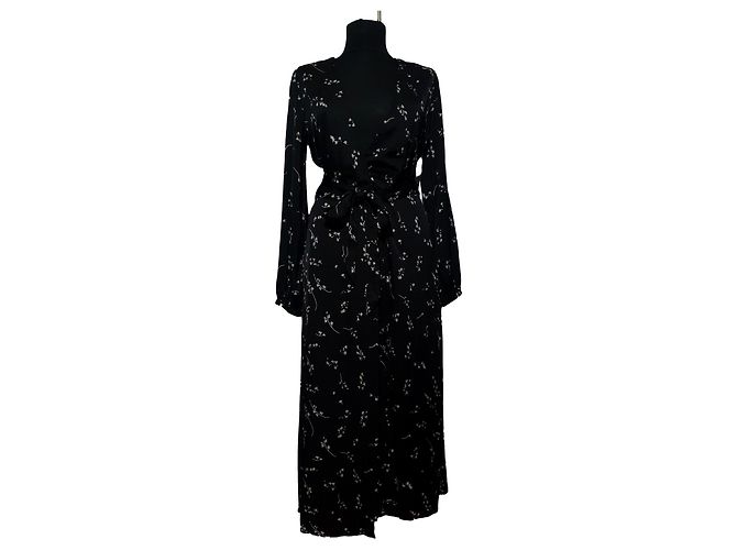Autre Marque Ivy & Oak Hug Me Kleid Schwarz Viskose